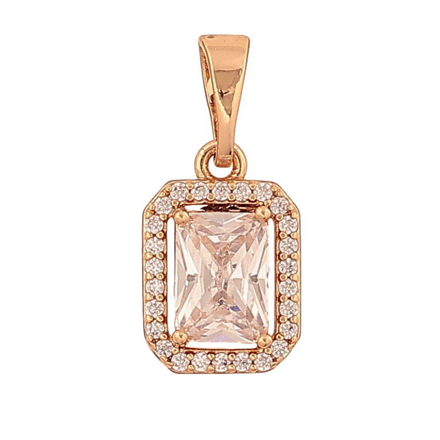 Кулон Xuping колір Позолота 18K "Кристал в обрамленні" для ланцюжка до 5мм фото №1