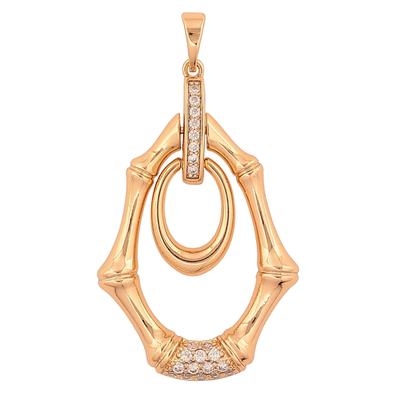 Кулон Xuping цвет Позолота 18К "Узор с кристаллами" для цепочки до 5мм фото №1