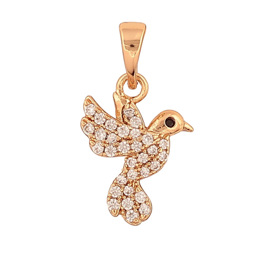 Кулон Xuping цвет Позолота 18К "Птичка" для цепочки до 5мм фото №1 Кулон Xuping цвет Позолота 18К "Птичка" для цепочки до 5мм фото №1