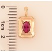 Кулон Xuping колір Позолота 18K "Вставка малиновий кристал" для ланцюжка до 4мм фото №2