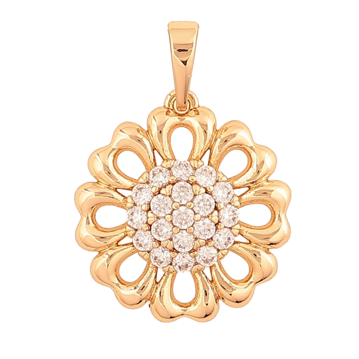 Кулон Xuping колір Позолота 18К "Квіточка з кристалами" для ланцюжка до 6мм фото №21 Кулон Xuping колір Позолота 18К "Квіточка з кристалами" для ланцюжка до 6мм фото №21