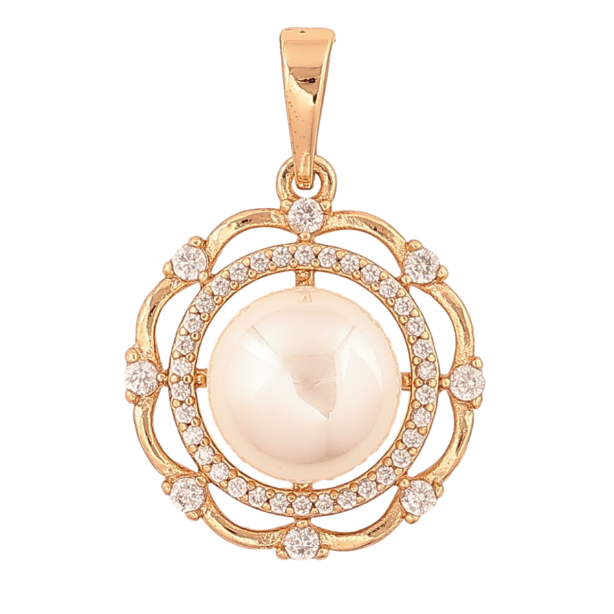 Кулон Xuping колір Позолота 18K "Перлинна квітка" для ланцюжка до 6мм фото №1 Кулон Xuping колір Позолота 18K "Перлинна квітка" для ланцюжка до 6мм фото №1