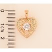 Кулон Xuping колір Позолота 18К "Серце з кристалом" для ланцюжка до 5мм фото №2 Кулон Xuping колір Позолота 18К "Серце з кристалом" для ланцюжка до 5мм фото №2