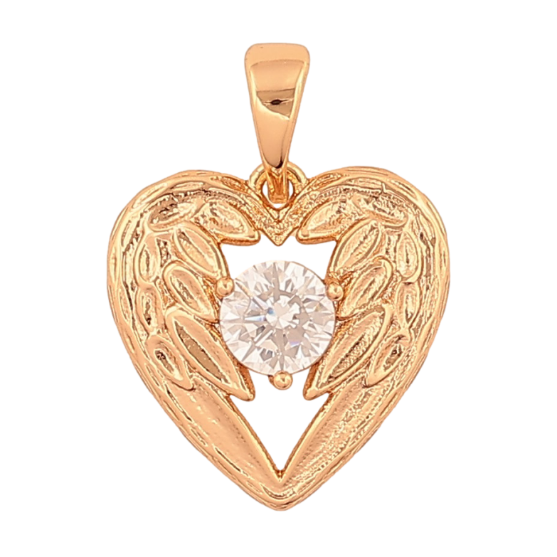 Кулон Xuping цвет Позолота 18К "Сердечко с кристаллом" для цепочки до 5мм фото №1 Кулон Xuping цвет Позолота 18К "Сердечко с кристаллом" для цепочки до 5мм фото №1