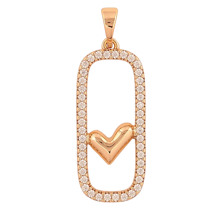 Кулон Xuping колір Позолота 18К "Сердечко" для ланцюжка до 5мм фото №5