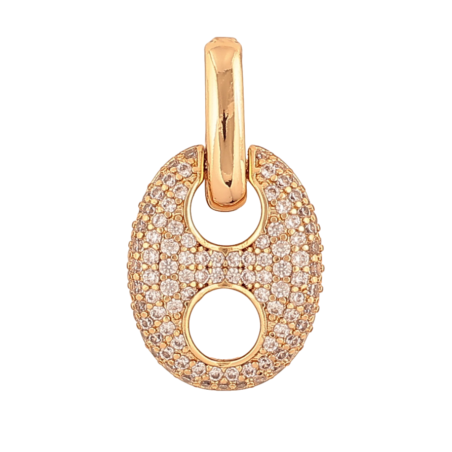 Кулон Xuping цвет Позолота 18К "Узор с инкрустацией кристаллами" для цепочки до 3мм фото №1