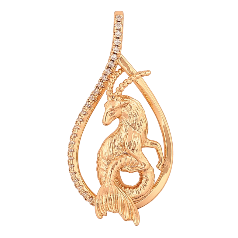 Кулон Xuping колір Позолота 18К "Знак Зодіаку Козеріг" для ланцюжка до 4мм фото №1