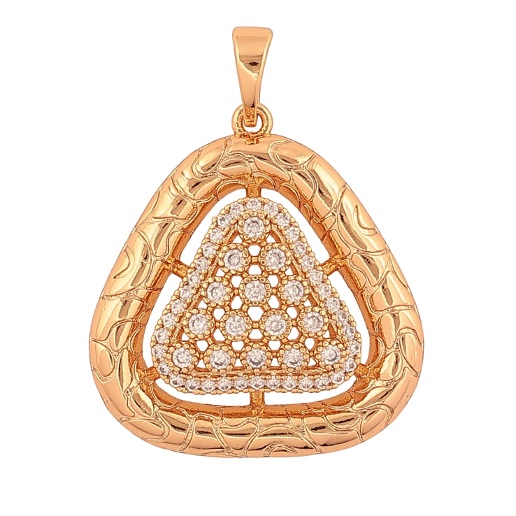 Кулон Xuping колір Позолота 18К "Візерунок з кристалами" для ланцюжка до 5мм фото №19