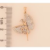 Кулон Xuping колір Позолота 18К "Фея" для ланцюжка до 2мм фото №2 Кулон Xuping колір Позолота 18К "Фея" для ланцюжка до 2мм фото №2