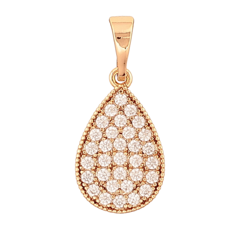 Кулон Xuping колір Позолота 18К "Крапелька з інкрустацією кристалами" для ланцюжка до 5мм фото №1 Кулон Xuping колір Позолота 18К "Крапелька з інкрустацією кристалами" для ланцюжка до 5мм фото №1