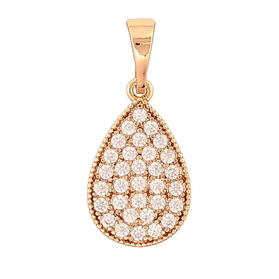 Кулон Xuping колір Позолота 18К "Крапелька з інкрустацією кристалами" для ланцюжка до 5мм фото №1 Кулон Xuping колір Позолота 18К "Крапелька з інкрустацією кристалами" для ланцюжка до 5мм фото №1