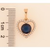 Кулон Xuping колір Позолота 18K "Серце з синім кристалом" для ланцюжка до 6мм фото №2