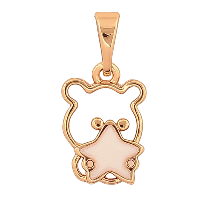 Кулон Xuping колір Позолота 18K "Ведмедик з білою зіркою" для ланцюжка до 5мм фото №10