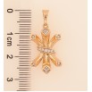 Кулон Xuping колір Позолота 18К "Візерунок з кристалами" для ланцюжка до 5мм фото №2