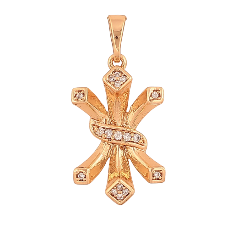 Кулон Xuping колір Позолота 18К "Візерунок з кристалами" для ланцюжка до 5мм фото №22