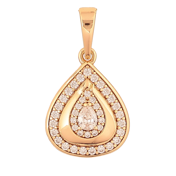 Кулон Xuping колір Позолота 18K "Крапелька з кристалами" для ланцюжка до 6мм фото №18