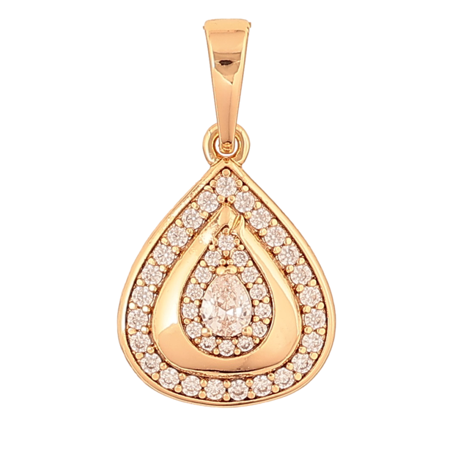 Кулон Xuping цвет Позолота 18K "Капелька с кристаллами" для цепочки до 6мм фото №1 Кулон Xuping цвет Позолота 18K "Капелька с кристаллами" для цепочки до 6мм фото №1