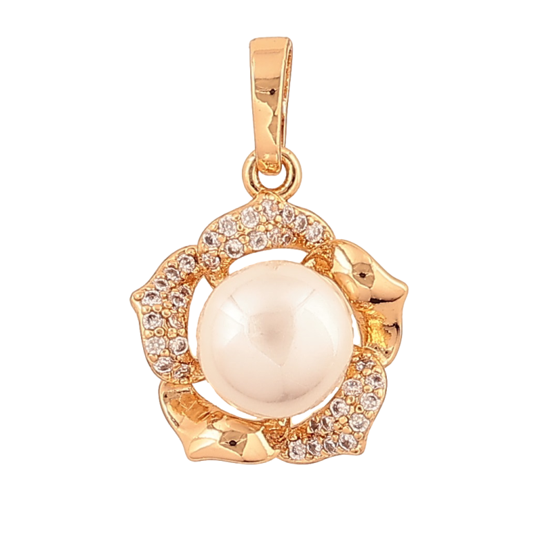 Кулон Xuping колір Позолота 18K "Перлинна квітка" для ланцюжка до 5мм фото №1 Кулон Xuping колір Позолота 18K "Перлинна квітка" для ланцюжка до 5мм фото №1