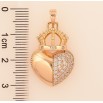 Кулон Xuping колір Позолота 18К "Серце з короною" для ланцюжка до 5мм фото №2