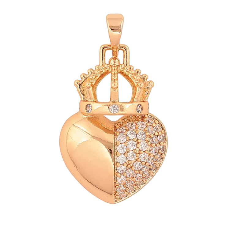 Кулон Xuping колір Позолота 18К "Серце з короною" для ланцюжка до 5мм фото №22
