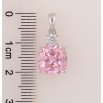 Кулон Xuping колір Родій "Рожевий кристал" для ланцюжка до 4мм фото №2