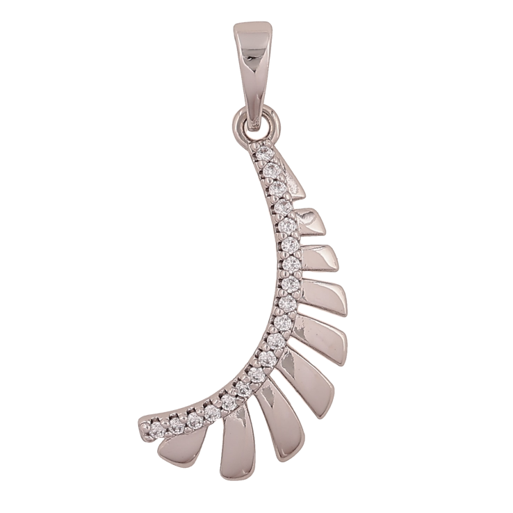 Кулон Xuping колір Родій "Декоративний візерунок з кристалами" для ланцюжка до 6мм фото №7