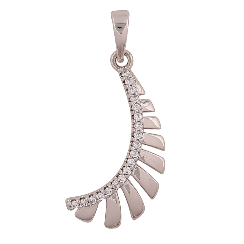 Кулон Xuping колір Родій "Декоративний візерунок з кристалами" для ланцюжка до 6мм фото №1