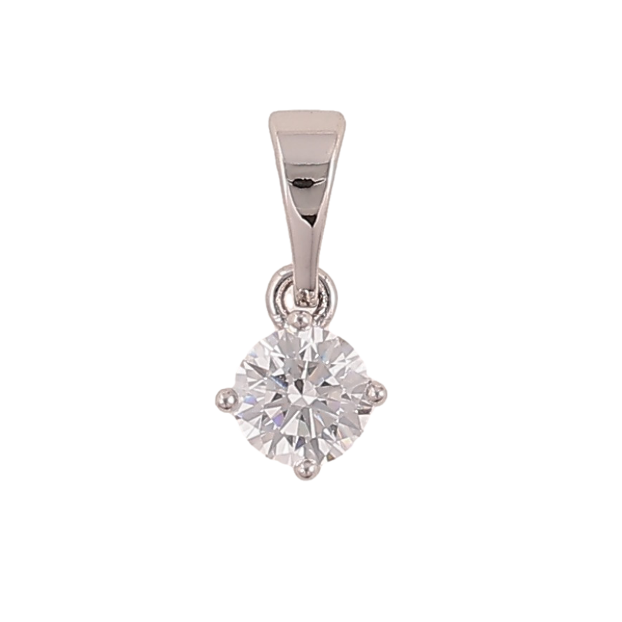 Кулон Xuping колір Родій "Кристал, ø 5мм" для ланцюжка до 5мм фото №1 Кулон Xuping колір Родій "Кристал, ø 5мм" для ланцюжка до 5мм фото №1