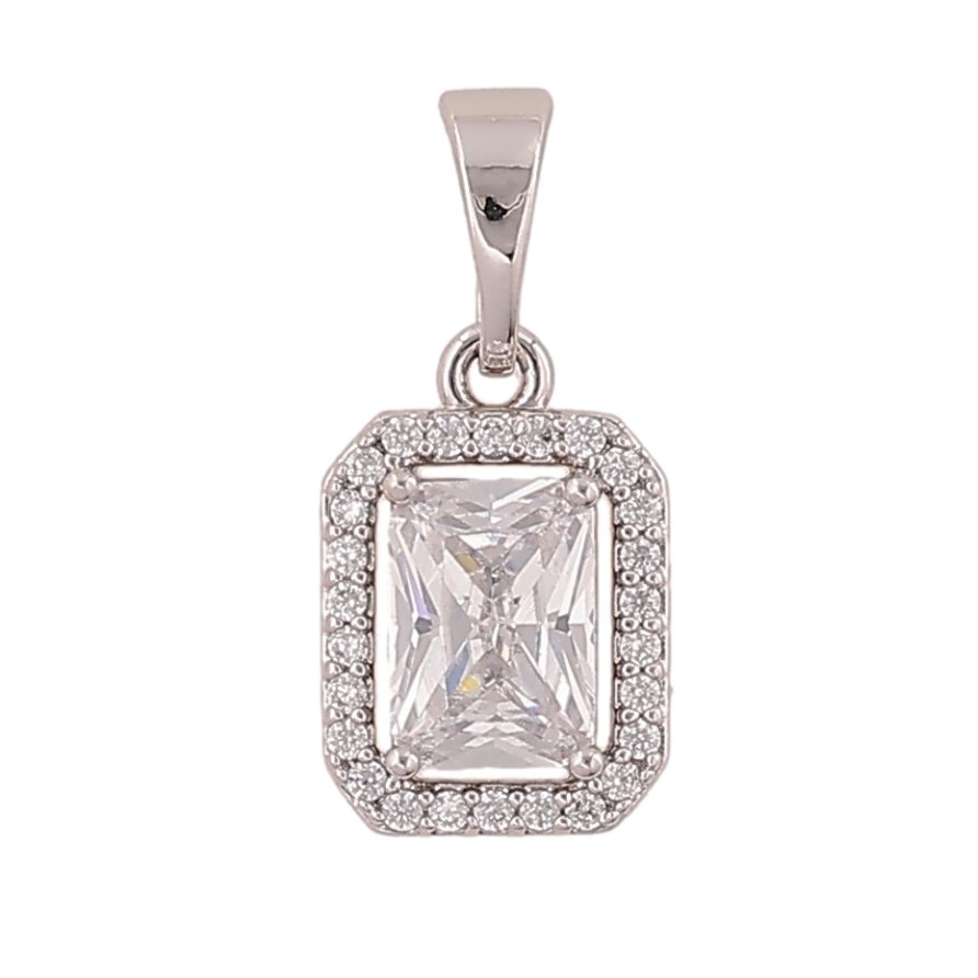 Кулон Xuping цвет Родий "Кристалл в обрамлении" для цепочки до 5мм фото №1 Кулон Xuping цвет Родий "Кристалл в обрамлении" для цепочки до 5мм фото №1