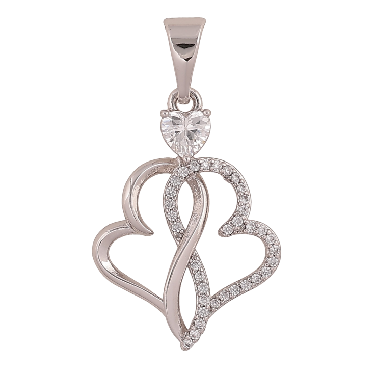 Кулон Xuping цвет Родий "Сердечка" для цепочки до 7мм фото №4 Кулон Xuping цвет Родий "Сердечка" для цепочки до 7мм фото №4