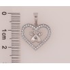 Кулон Xuping колір Родій "Серце з лапкою" для ланцюжка до 6мм фото №2