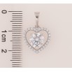 Кулон Xuping колір Родій "Серце з кристалом" для ланцюжка до 6мм фото №2
