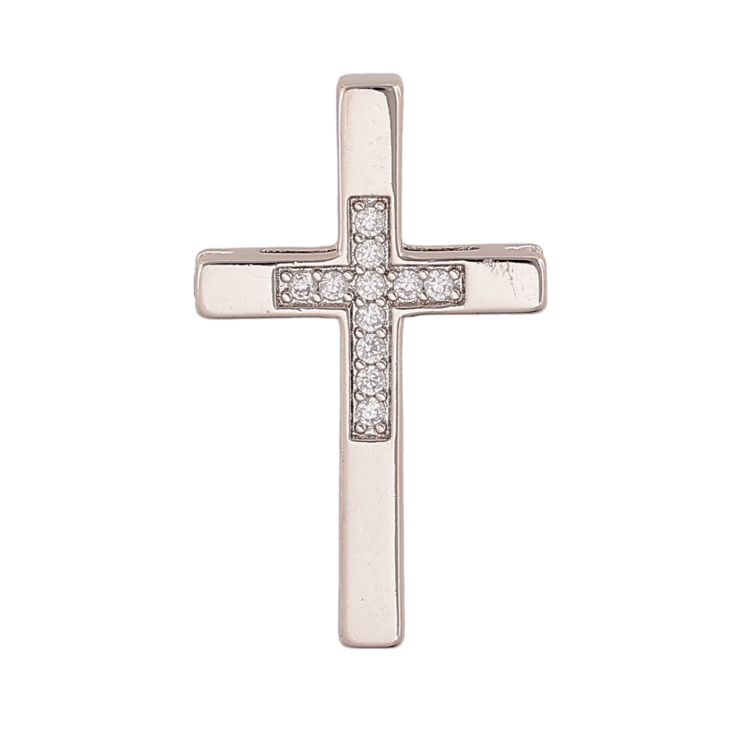 Кулон Xuping колір Родій "Хрест з кристалами" для ланцюжка до 2мм фото №23