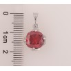 Кулон Xuping цвет Родий "Красный кристалл" для цепочки до 5мм фото №2