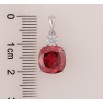 Кулон Xuping колір Родій "Червоний кристал" для ланцюжка до 4мм фото №2