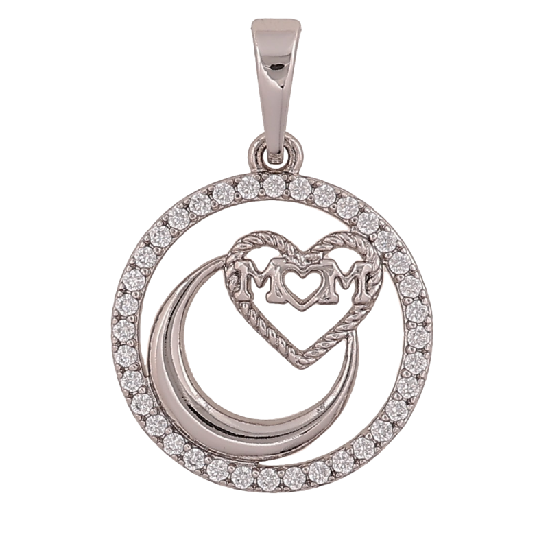 Кулон Xuping цвет Родий "Луна с сердечками" для цепочки до 6мм фото №2