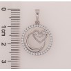 Кулон Xuping колір Родій "Місяць з серцями" для ланцюжка до 6мм фото №2