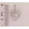 Кулон Xuping колір Родій "Декоративне серце з кристалами" для ланцюжка до 6мм фото №2
