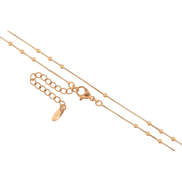 Цепочка Xuping M&L цвет 18К "Плетение Венецианское с бусинами" длина 45-50см х 1-2мм фото №11