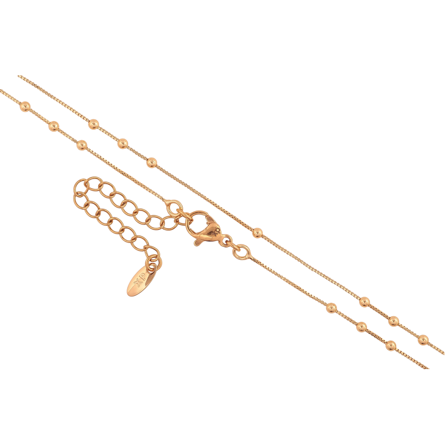 Цепочка Xuping M&L цвет 18К "Плетение Венецианское с бусинами" длина 45-50см х 1-2мм фото №1