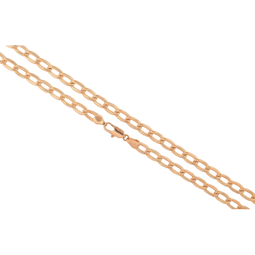 Цепочка Xuping M&L цвет 18К "Плетение Панцирное с узором" длина 51см х 6мм фото №1