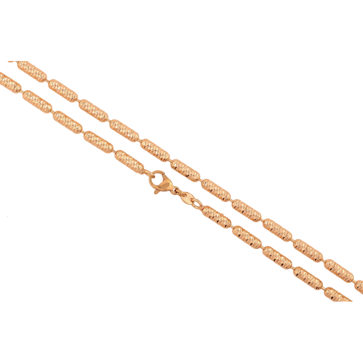 Цепочка Xuping M&L цвет 18К "Плетение Перлина декоративная" длина 45см х 3мм фото №5 Цепочка Xuping M&L цвет 18К "Плетение Перлина декоративная" длина 45см х 3мм фото №5
