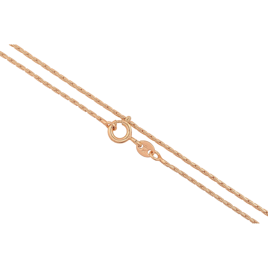 Цепочка Xuping M&L цвет 18К "Плетение склоченное" длина 40см х 1мм фото №1