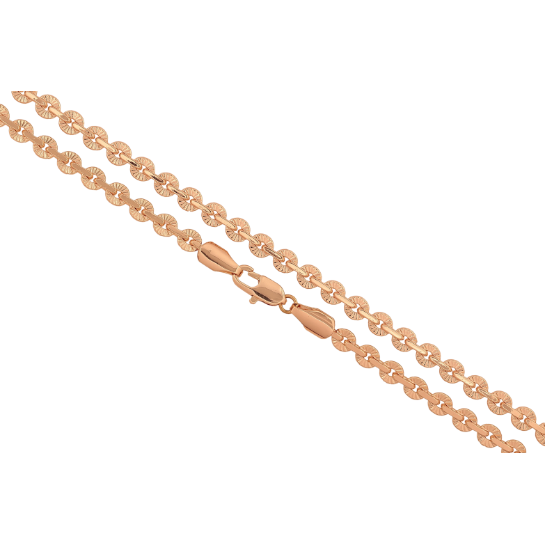 Ланцюжок Xuping M&L колір 18К "Плетіння Якірне з візерунком" довжина 50см х 5мм фото №3