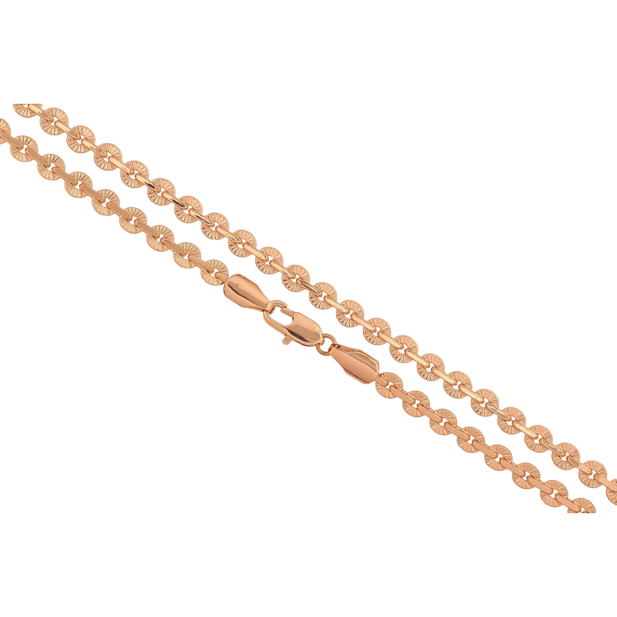 Цепочка Xuping M&L цвет 18К "Плетение Якорное с узором" длина 50см х 5мм фото №1