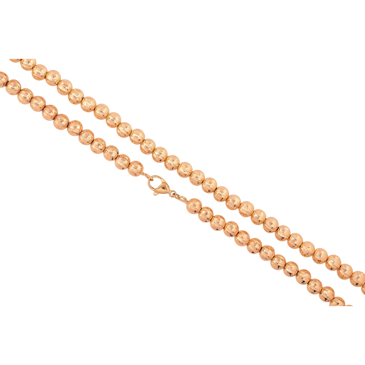 Цепочка Xuping M&L цвет 18К "Золотистые бусины с узором" длина 44см х 6мм фото №8 Цепочка Xuping M&L цвет 18К "Золотистые бусины с узором" длина 44см х 6мм фото №8