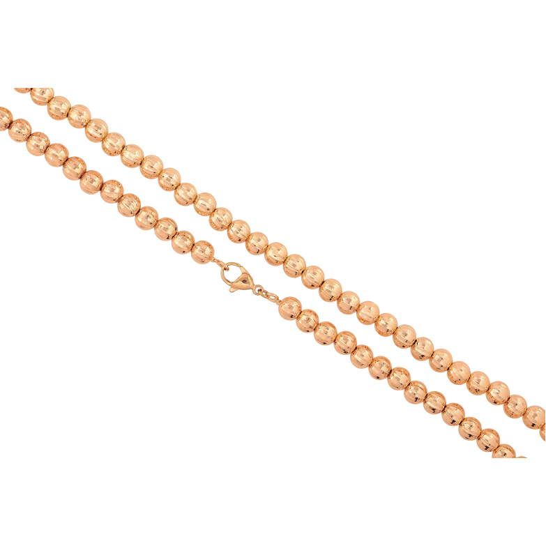 Ланцюжок Xuping M&L колір 18К "Золотисті намистини з візерунком" довжина 44см х 6мм фото №1 Ланцюжок Xuping M&L колір 18К "Золотисті намистини з візерунком" довжина 44см х 6мм фото №1