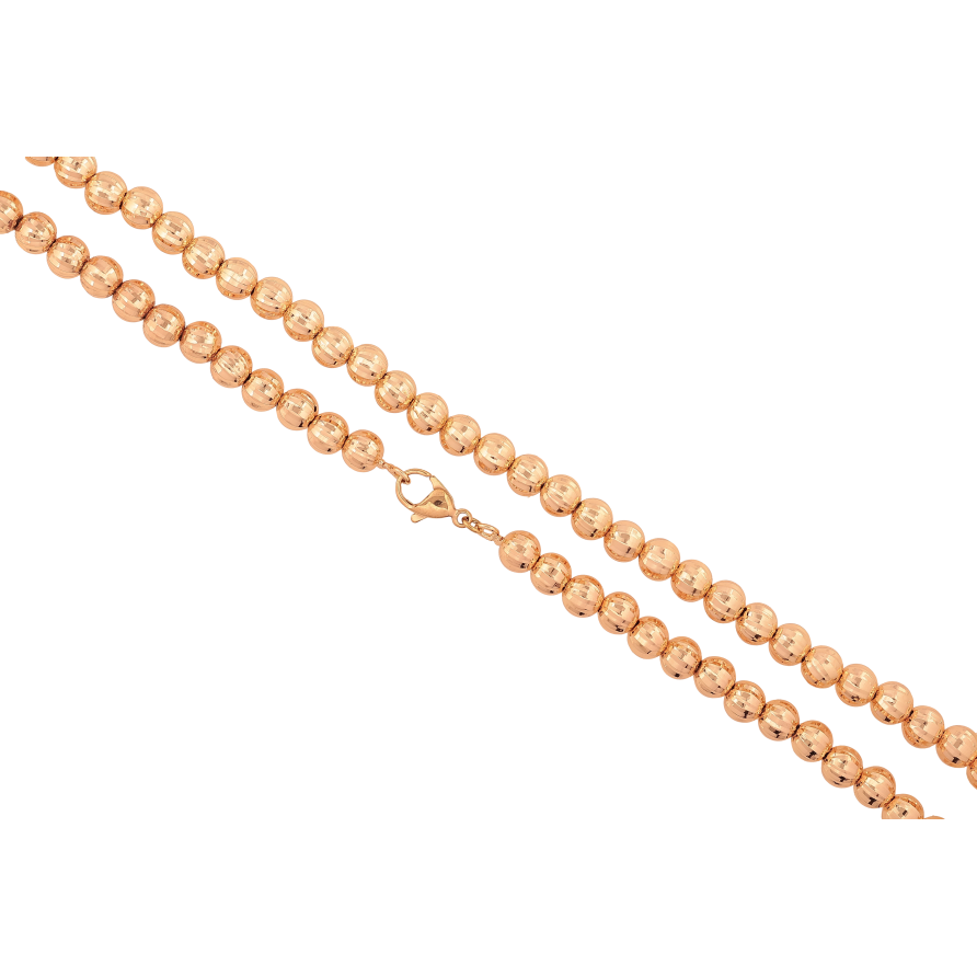 Цепочка Xuping M&L цвет 18К "Золотистые бусины с узором" длина 44см х 6мм фото №1 Цепочка Xuping M&L цвет 18К "Золотистые бусины с узором" длина 44см х 6мм фото №1