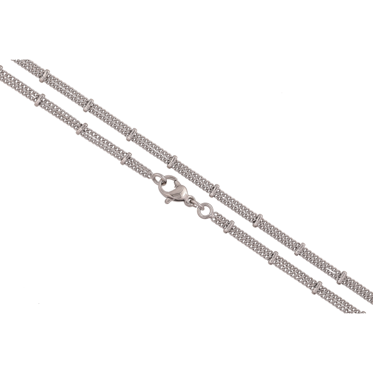 Цепочка Xuping M&L цвет Родий "Плетение двойное Панцирное с соединением" длина 45см х 3-4мм фото №7 Цепочка Xuping M&L цвет Родий "Плетение двойное Панцирное с соединением" длина 45см х 3-4мм фото №7
