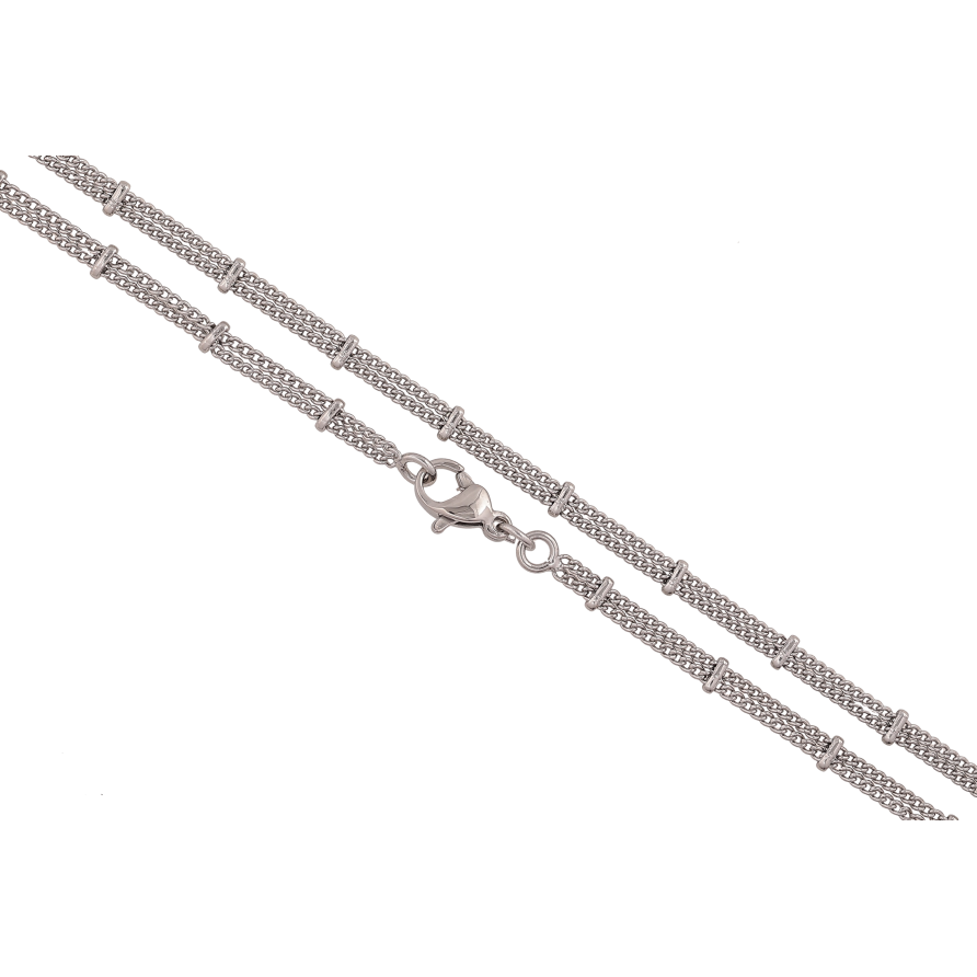 Цепочка Xuping M&L цвет Родий "Плетение двойное Панцирное с соединением" длина 45см х 3-4мм фото №1 Цепочка Xuping M&L цвет Родий "Плетение двойное Панцирное с соединением" длина 45см х 3-4мм фото №1
